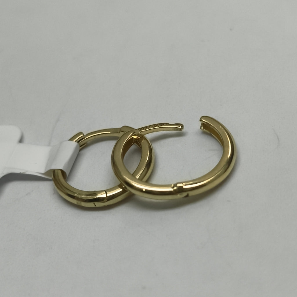 ARETES HUGGIES LISAS 14K 1.4 GR (NUEVO)