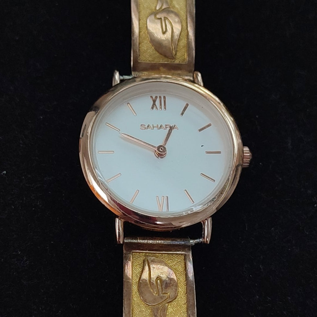 RELOJ CAJA ACERO PULSO ORO ORO 8 K 21.5 GRMS (SEMINUEVO)