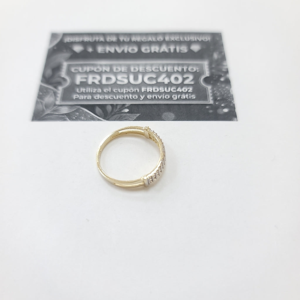 ANILLO ANILLITO C CIRCONIAS 14K 7 TALLA 1.6 GR (NUEVO)