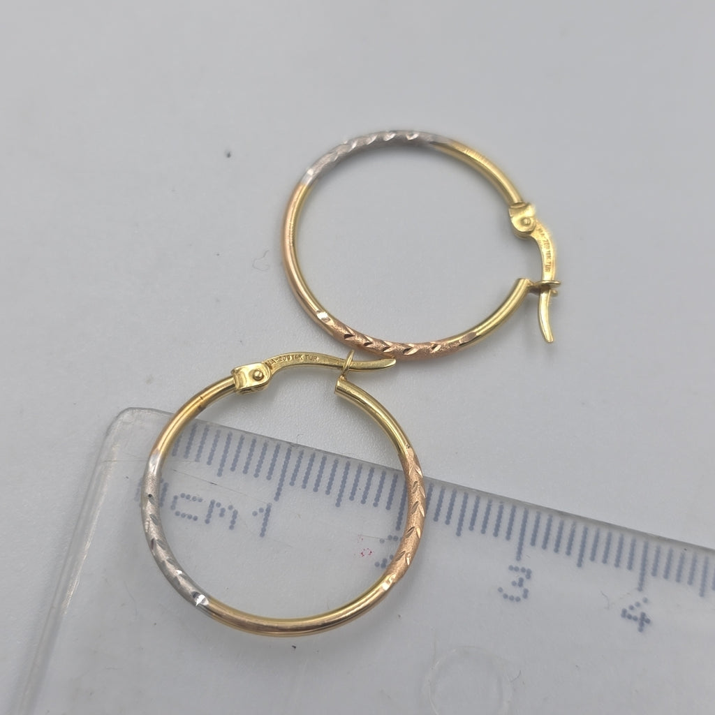 ARRACADAS PAR ORO,ORO COMBINADO 14 K 1,40 GRMS (SEMINUEVO)