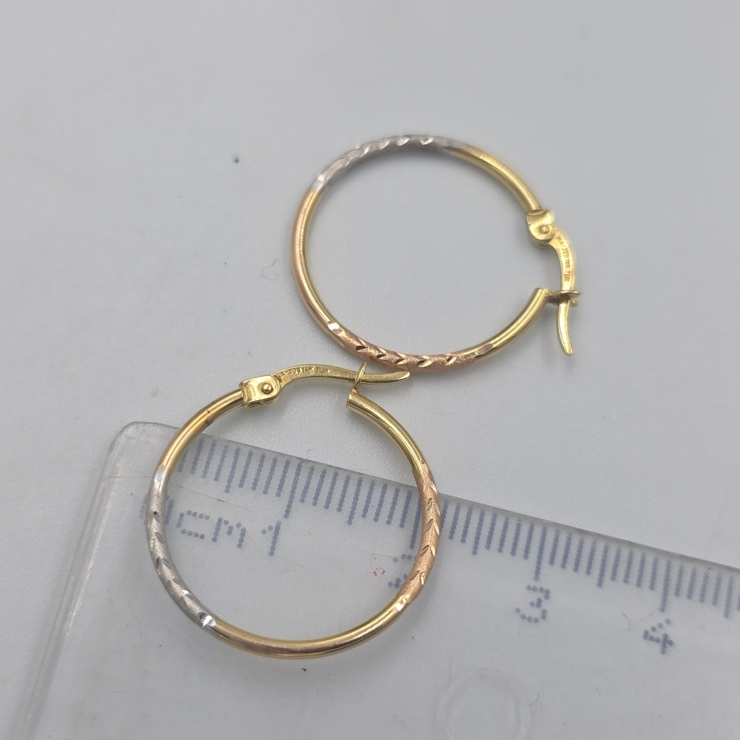ARRACADAS PAR ORO,ORO COMBINADO 14 K 1,40 GRMS (SEMINUEVO)