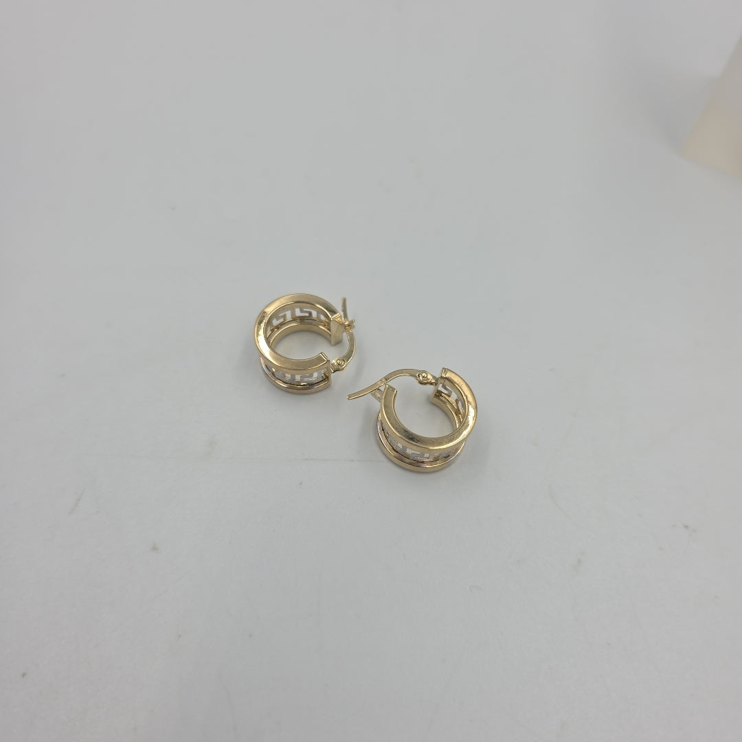 ARRACADAS PAR ORO,ORO BLANCO 10 K 2,10 GRMS (SEMINUEVO)