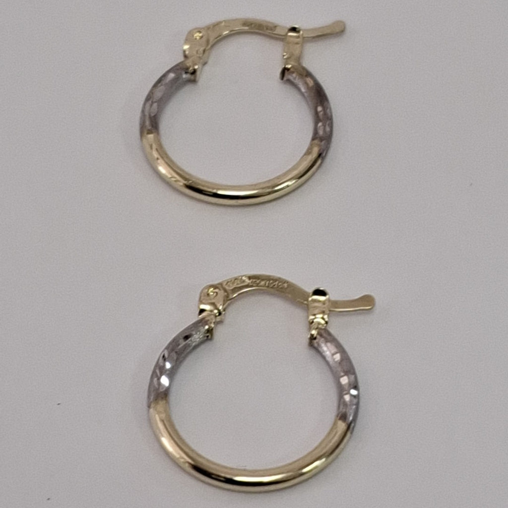 ARETES ARRACADAS COMBINADAS 14K 1.1 GR (NUEVO)