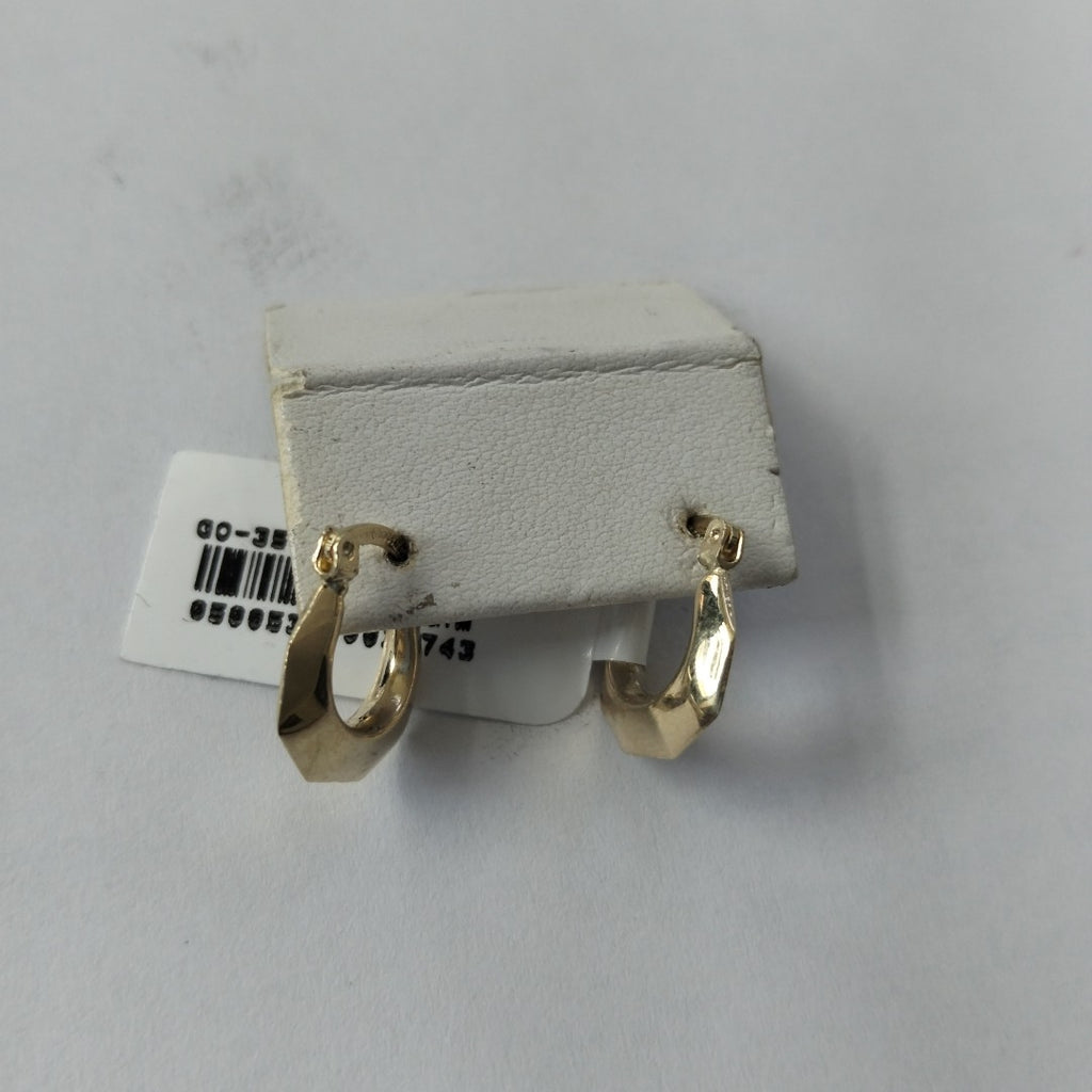 ARETES TEJIDO ARRACADA FACETADA 14K 1.2 GR (NUEVO)