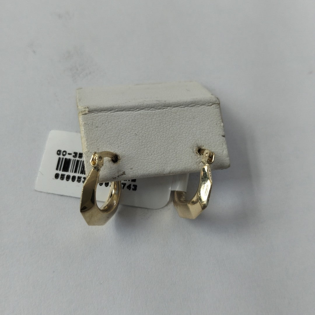 ARETES TEJIDO ARRACADA FACETADA 14K 1.2 GR (NUEVO)