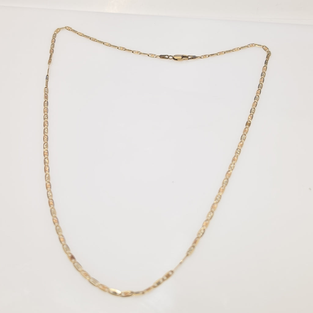 CADENA ORO COMBINADO 14 K 5 GRMS (SEMINUEVO)