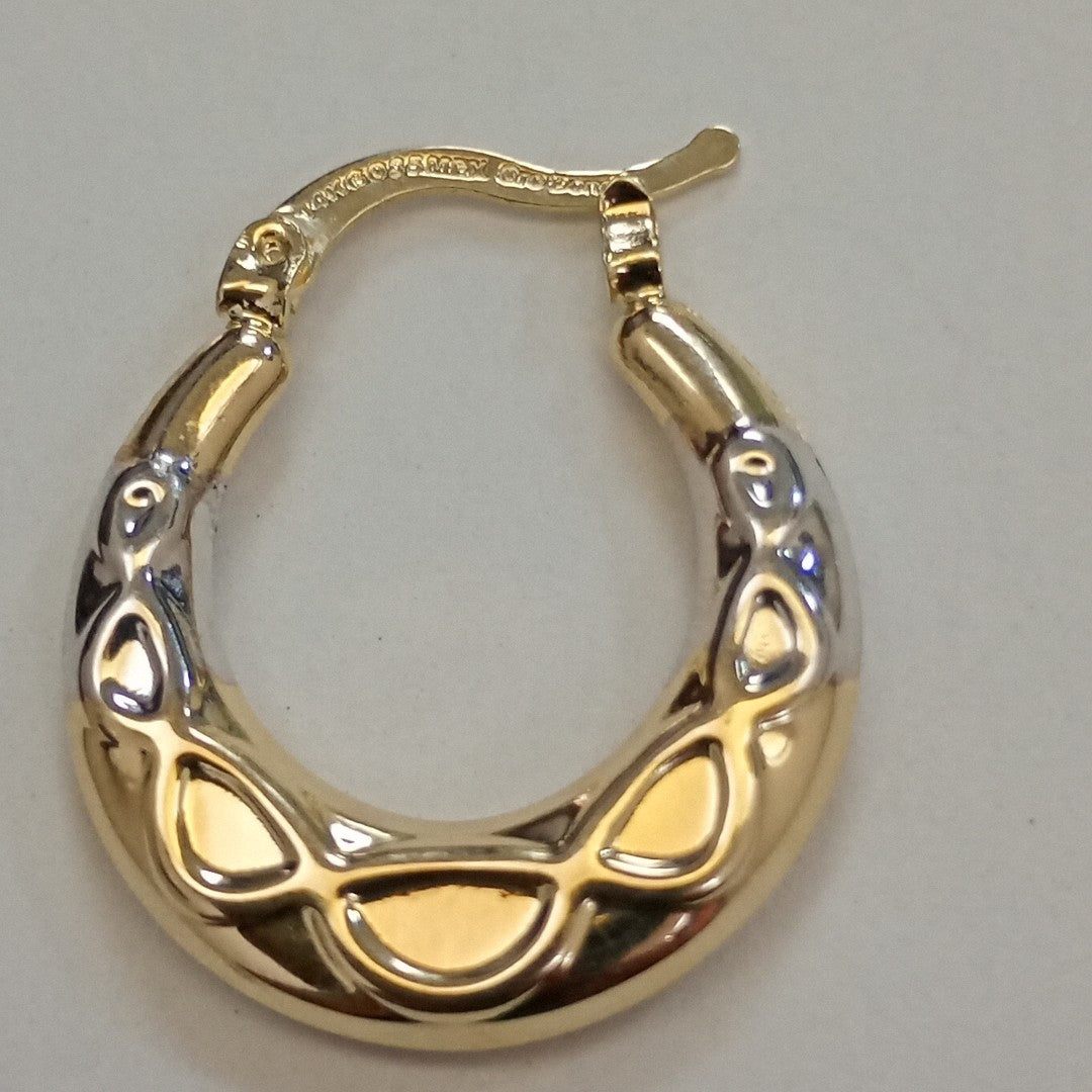 ARETES ARRACADAS COMBINADAS CON INFINITO 14K 2.3 GR (NUEVO)