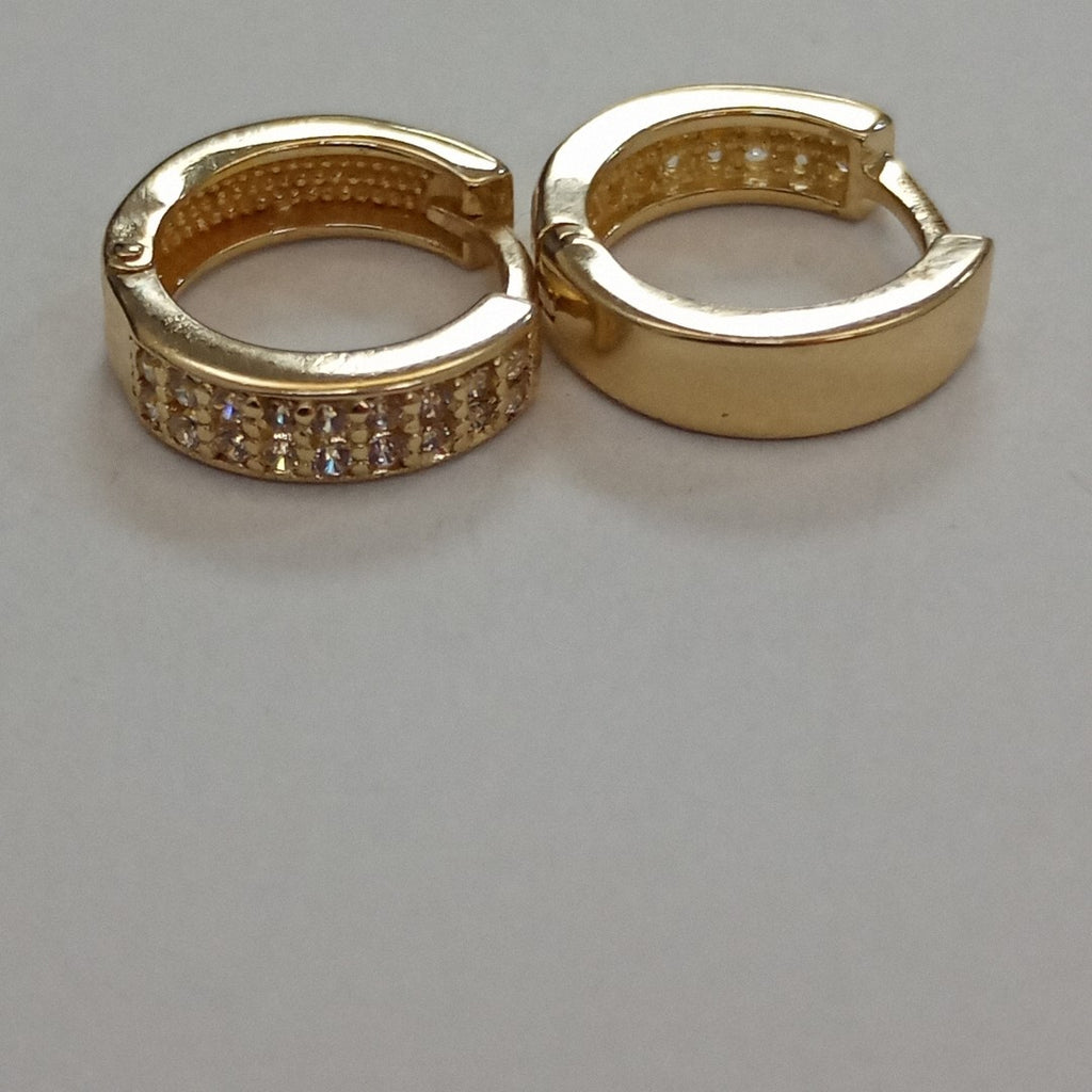ARETES HUGGIES C CIRCONIA 14K 2.2 GR (NUEVO)