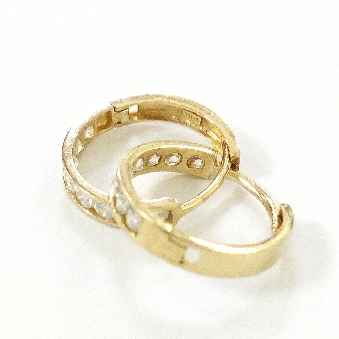 ARETES PAR ORO 14 K 1 GRMS (SEMINUEVO)