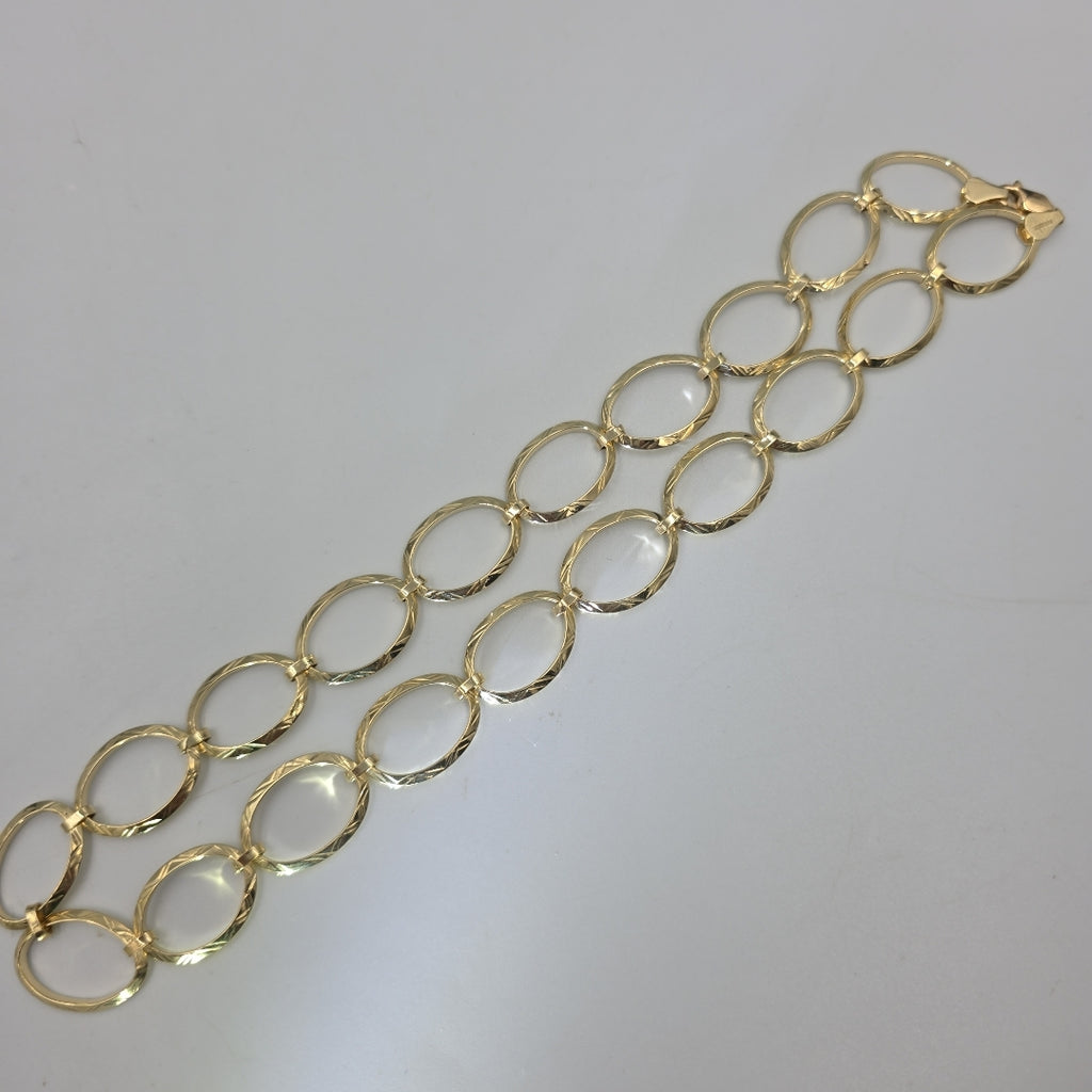 CADENA GARGANTILLA AROS OVALADOS 14K 55 CM 11 GR (NUEVO)