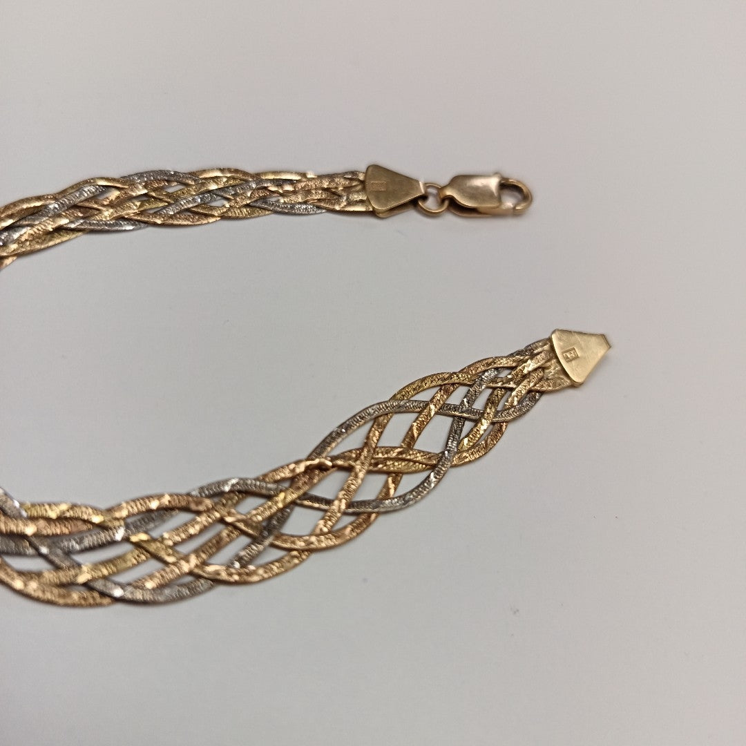 PULSERA ORO COMBINADO 14 K 5,70 GRMS (SEMINUEVO)
