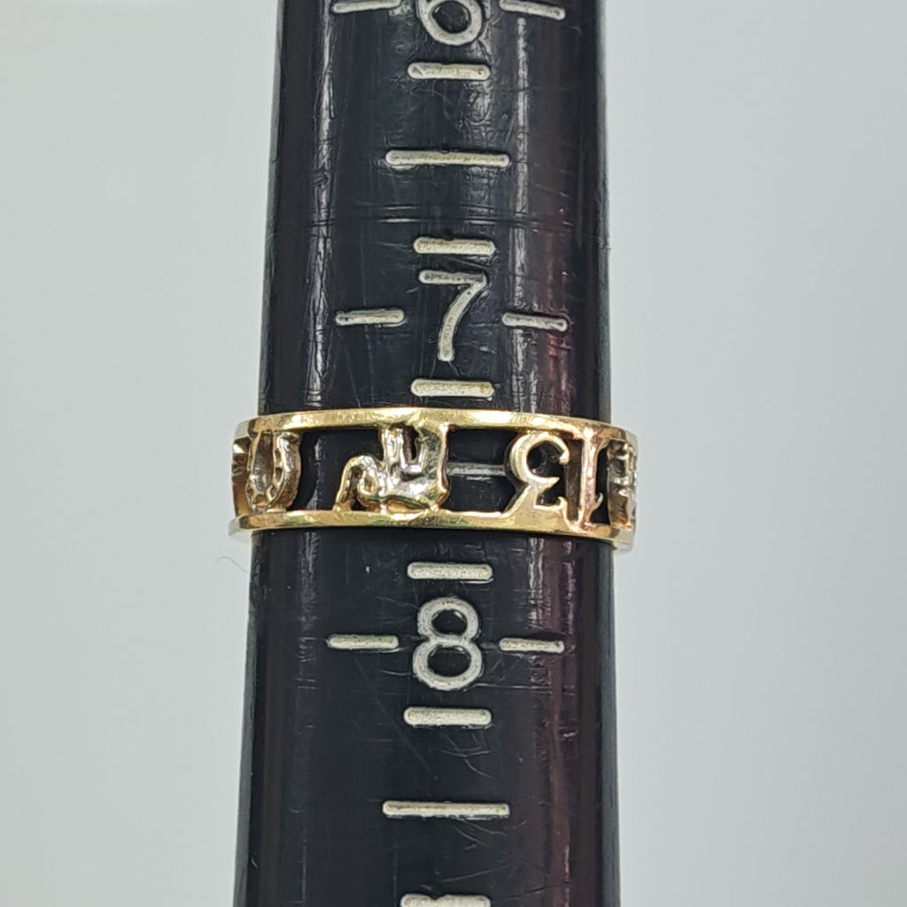 ARGOLLA DE LA SUERTE ORO 14 K 2,30 GRMS (SEMINUEVO)