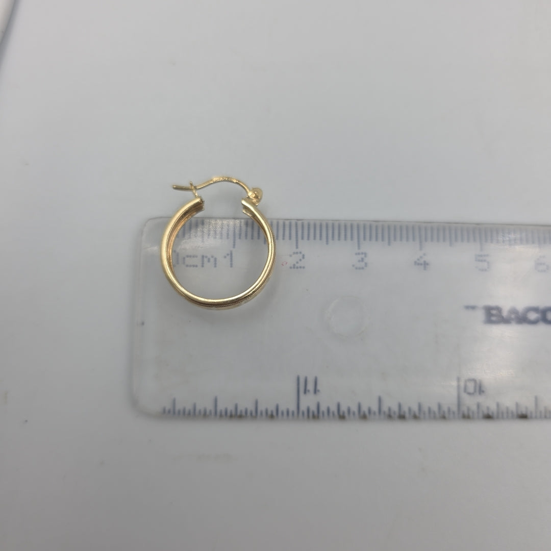 ARETES ARRACADAS LABRADAS 10K 2.2 GR (NUEVO)