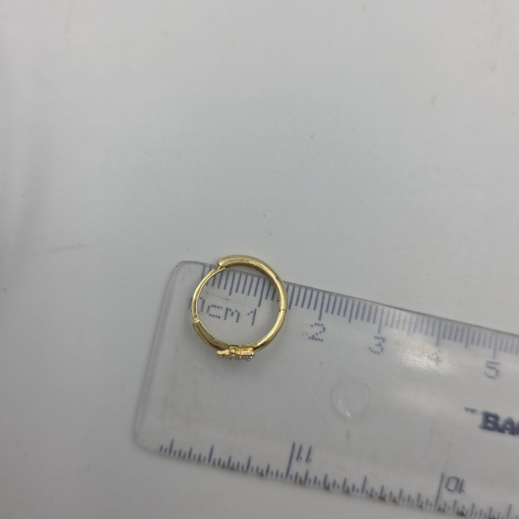 ARETES ARRACADAS FIG ESTRELLA CIRCONIAS 10K 1.6 GR (NUEVO)