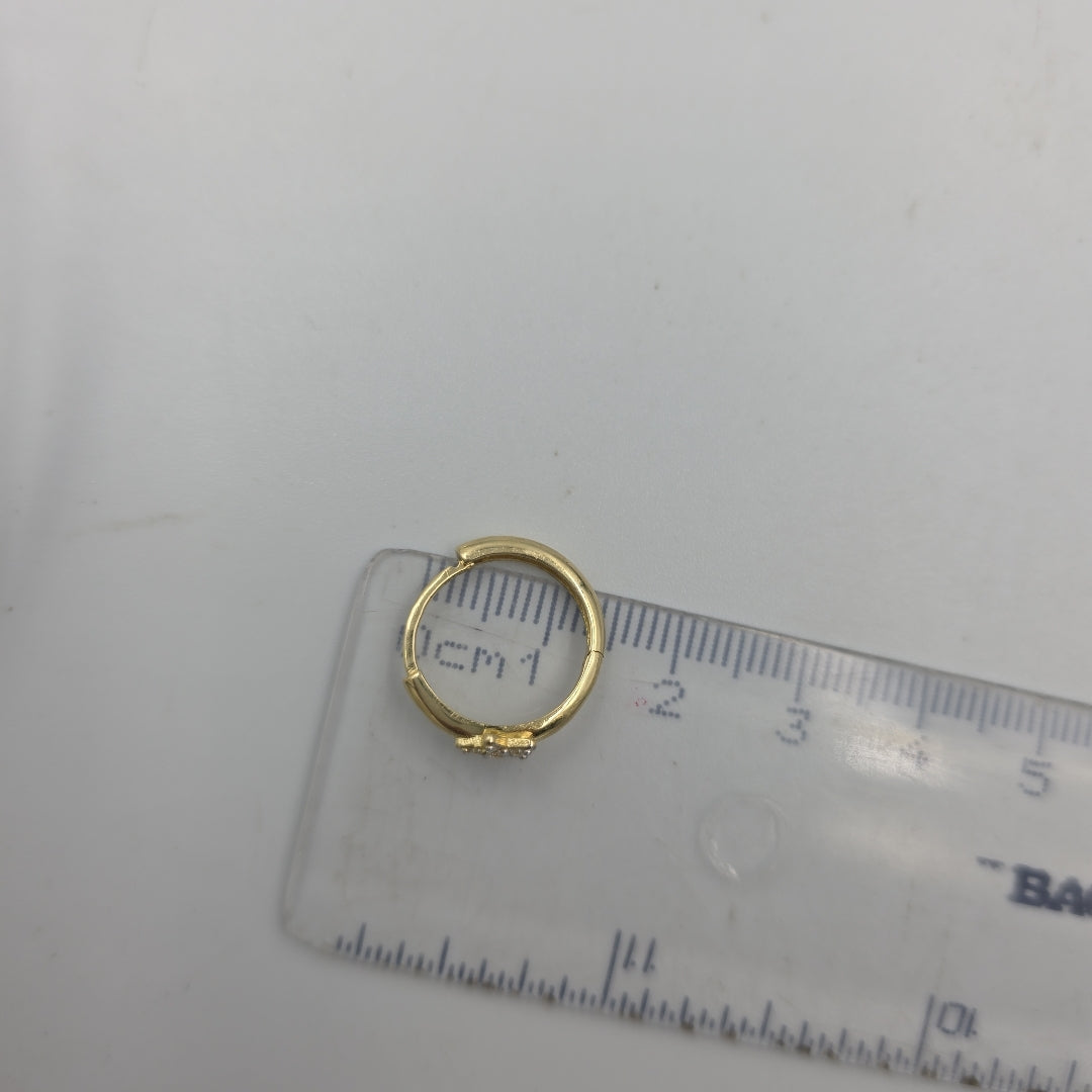 ARETES ARRACADAS FIG ESTRELLA CIRCONIAS 10K 1.6 GR (NUEVO)