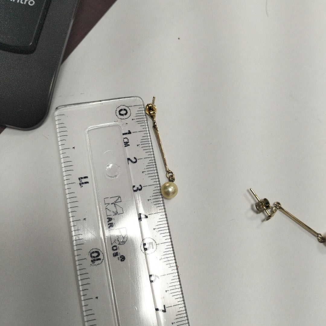 ARETES PAR ORO 14 K 1.6 GRMS (SEMINUEVO)