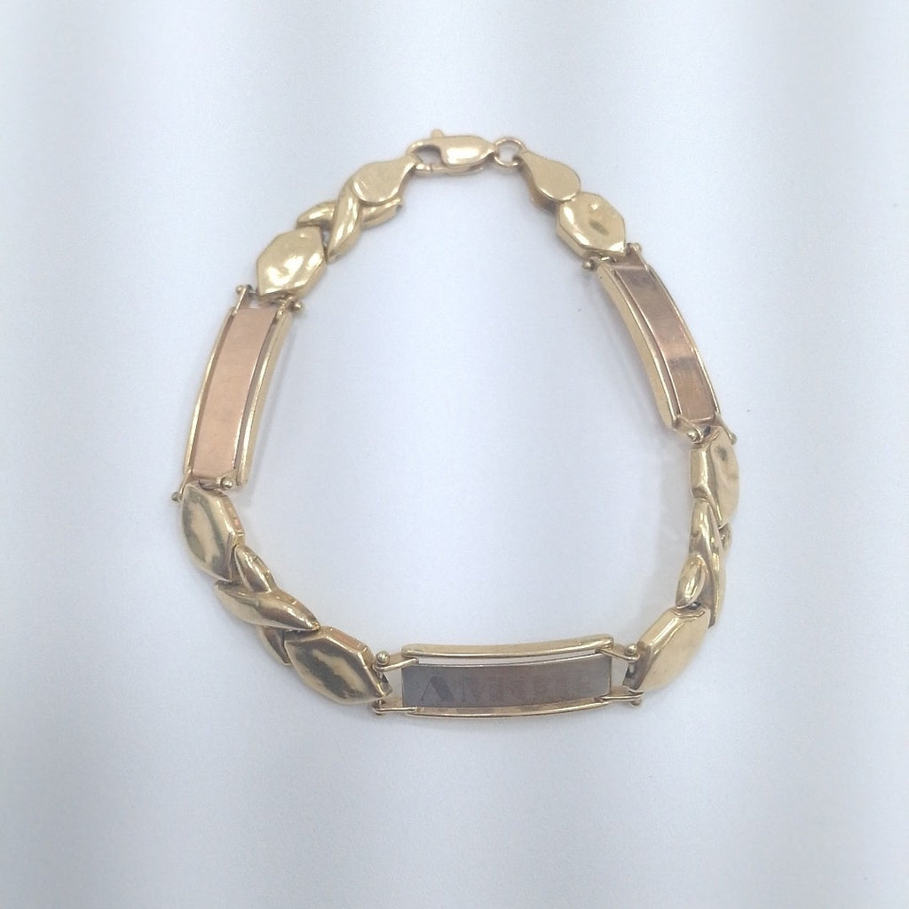 PULSERA ORO COMBINADO 14 K 9.5 GRMS (SEMINUEVO)