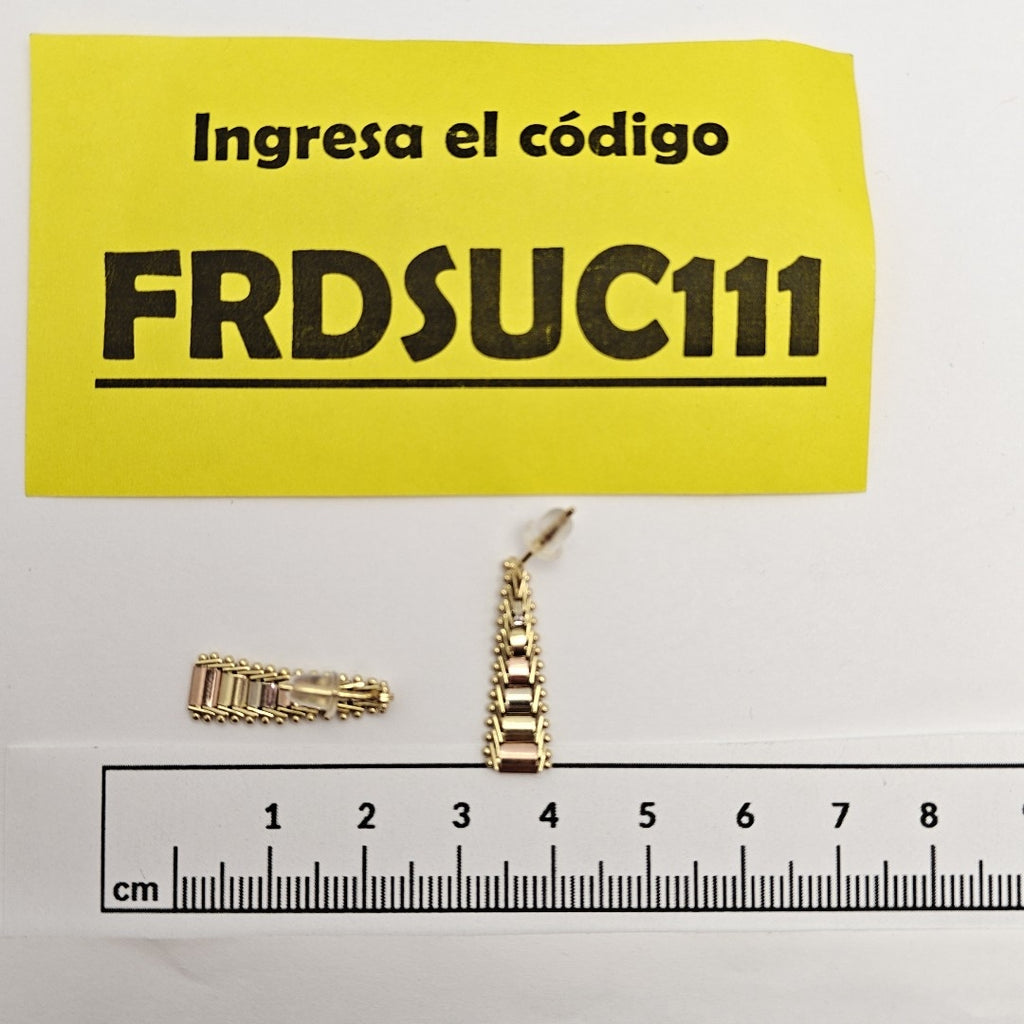 BROQUELES PAR ORO COMBINADO 14 K 2,40 GRMS (SEMINUEVO)