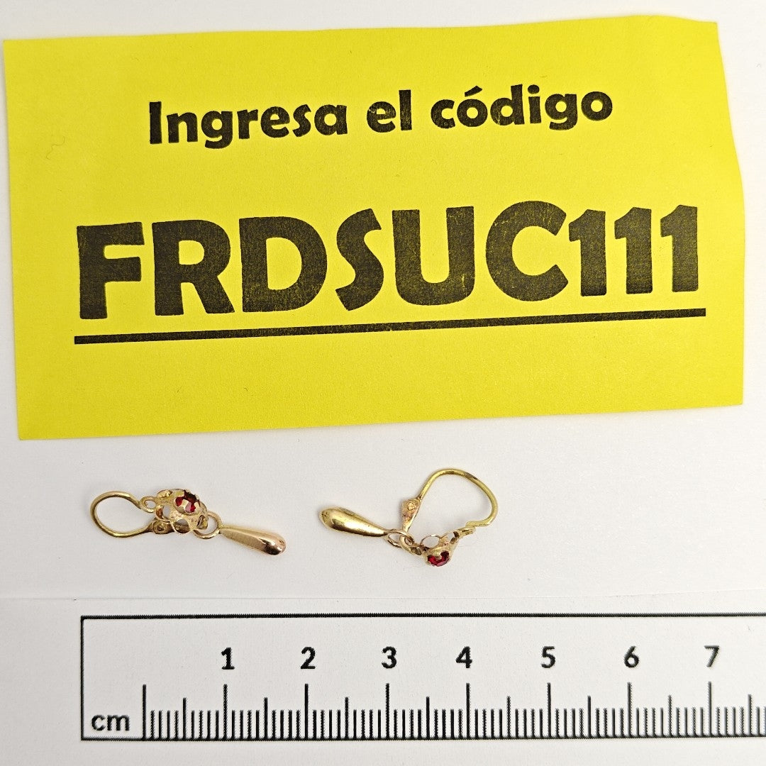 ARETES PAR ORO 10 K 1,00 GRMS (SEMINUEVO)