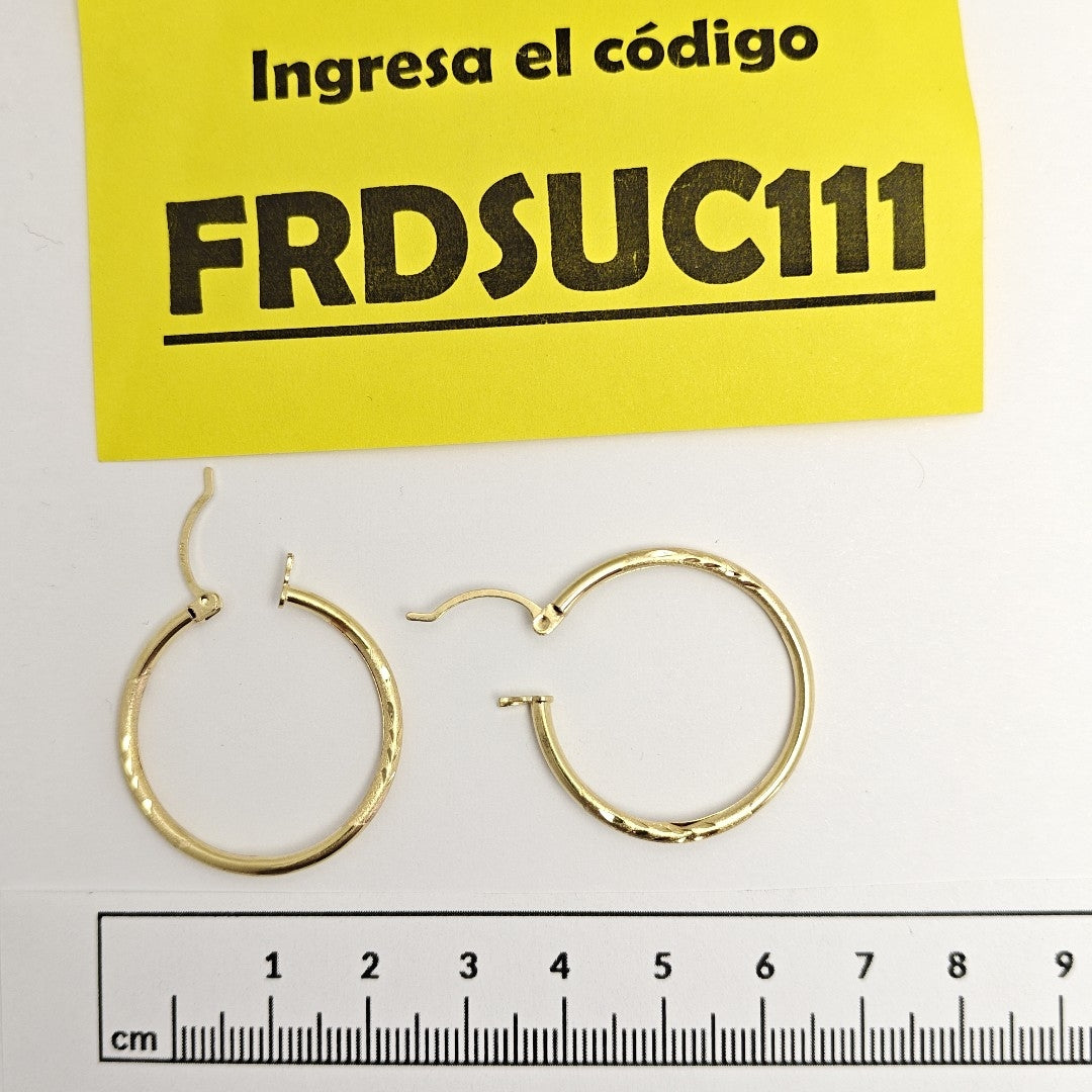 ARRACADAS PAR ORO 14 K 1,70 GRMS (SEMINUEVO)
