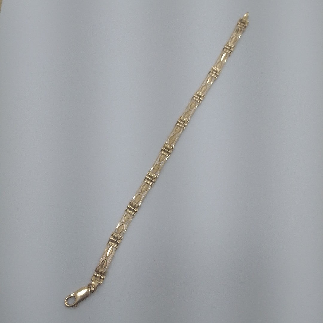 PULSERA ORO COMBINADO 14 K 12.5 GRMS (SEMINUEVO)