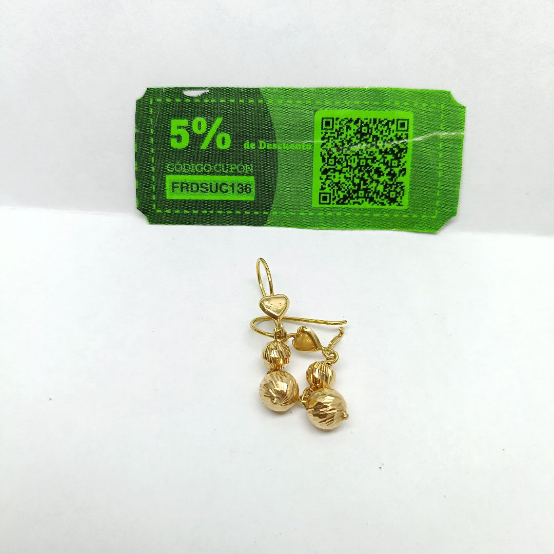 ARETES PAR ORO 18 K 3.3 GRMS (SEMINUEVO)