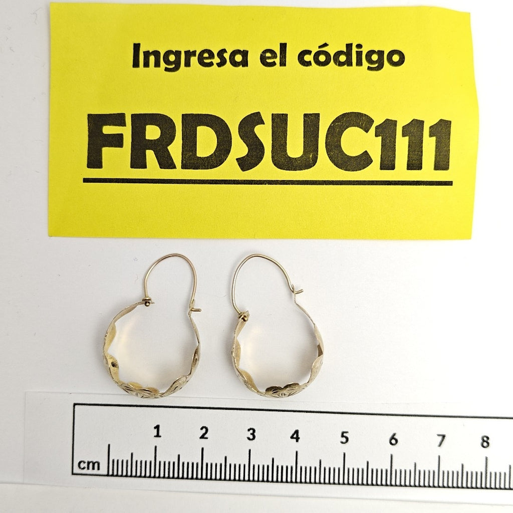 ARETES PAR ORO 8 K 2,50 GRMS (SEMINUEVO)
