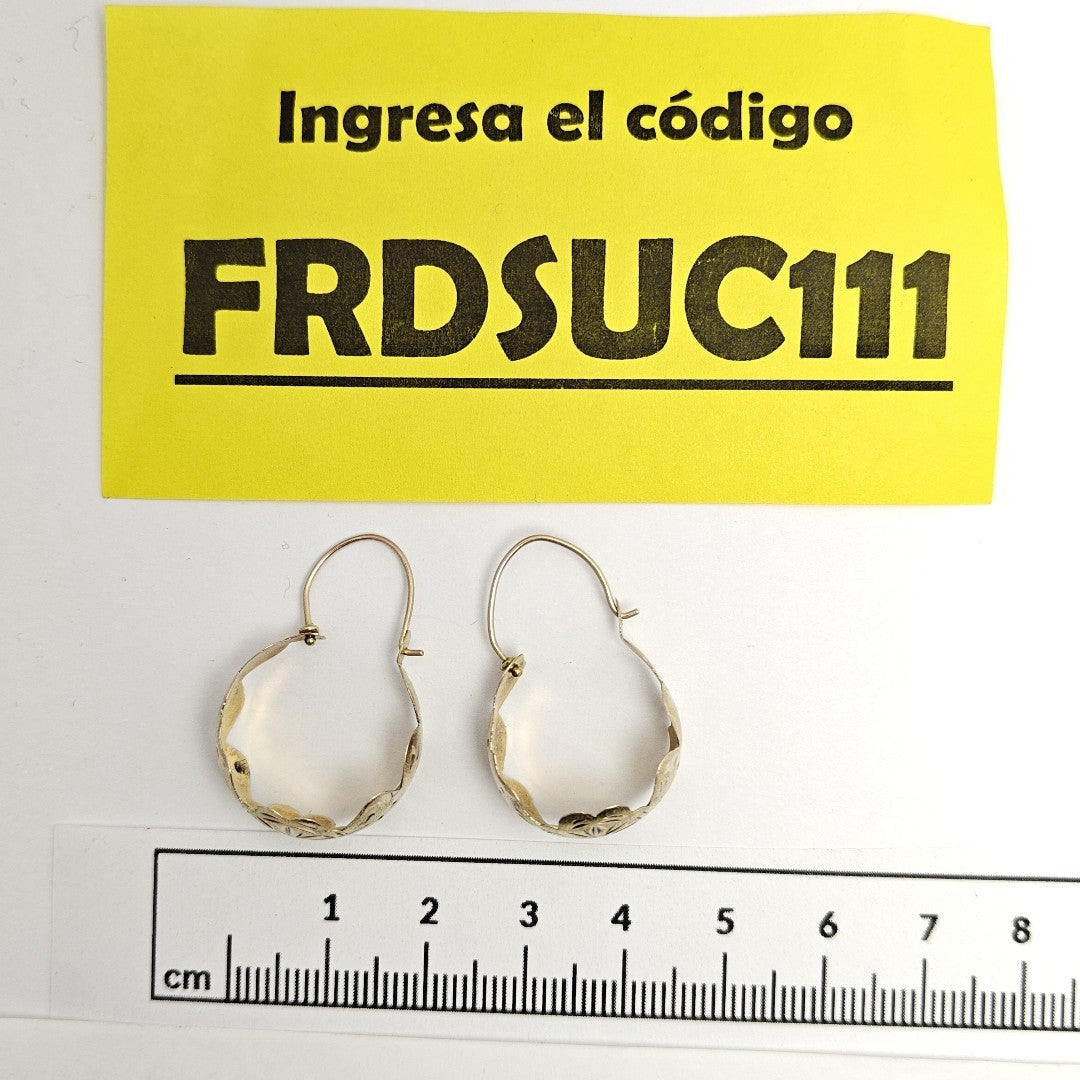 ARETES PAR ORO 8 K 2,50 GRMS (SEMINUEVO)