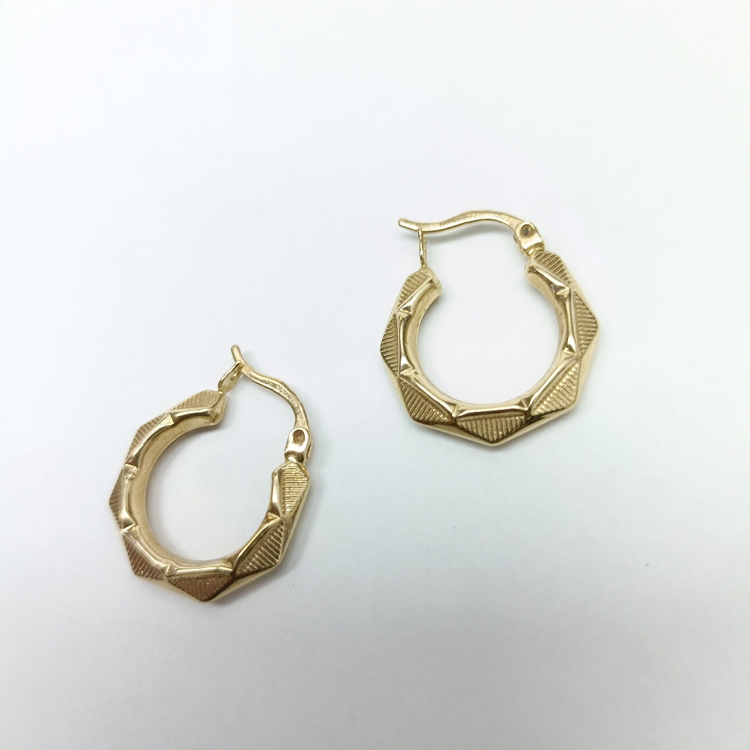 ARRACADAS PAR ORO 14 K 1.5 GRMS (SEMINUEVO)