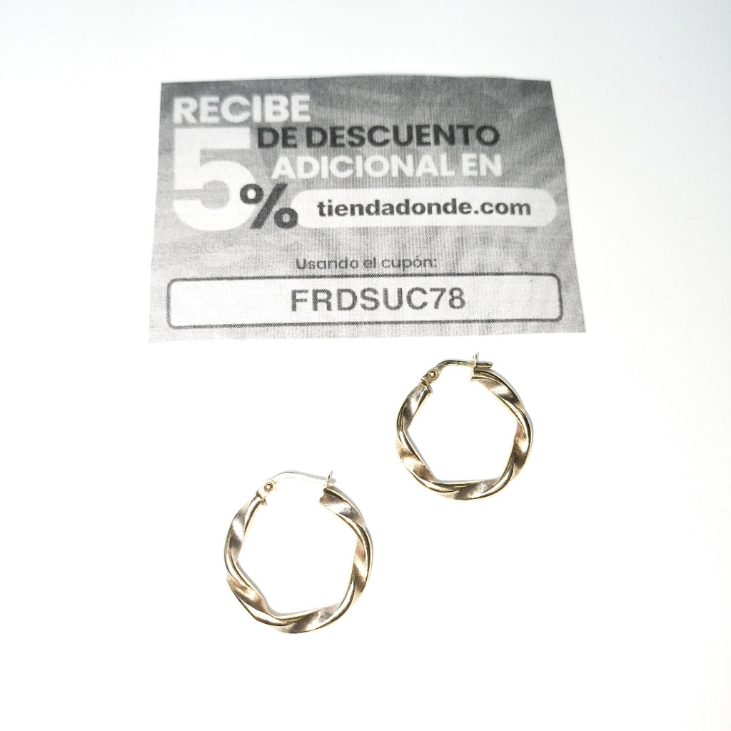 ARRACADAS PAR ORO 14 K 1.4 GRMS (SEMINUEVO)
