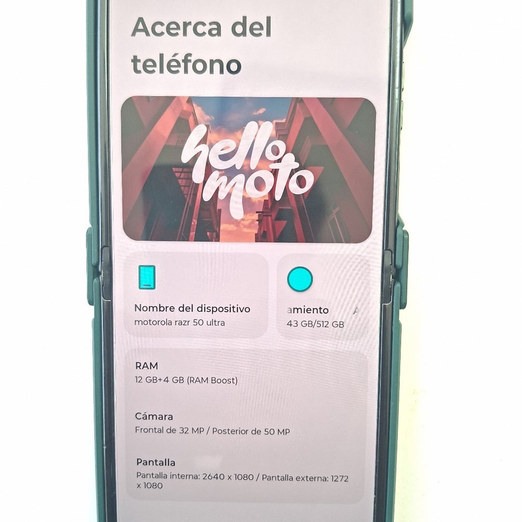 CELULAR MOTOROLA RAZR 50 ULTRA XT2451-3 (2024) 512 GB 12 GB RAM (SEMINUEVO)