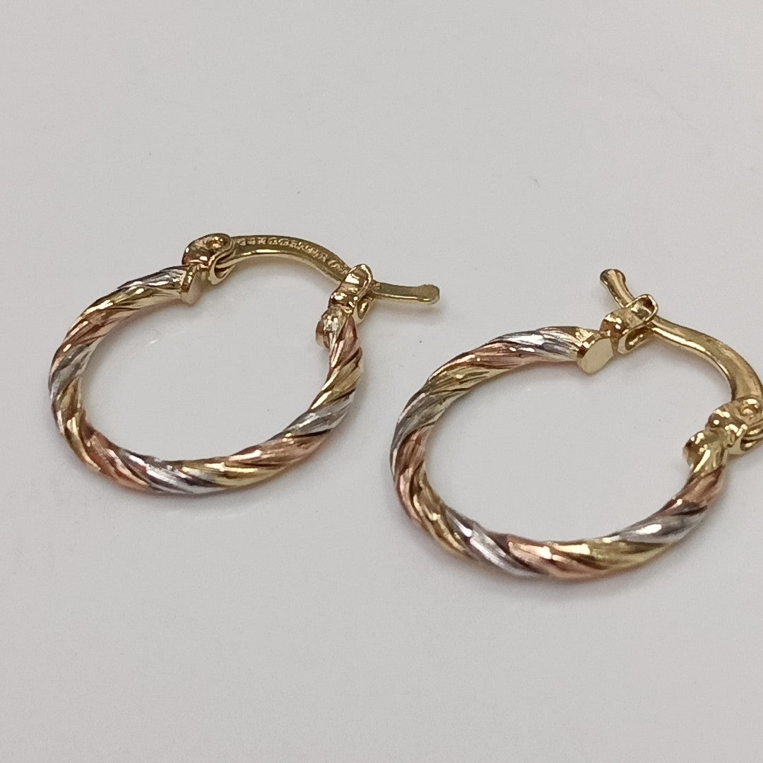 ARETES ARRACADAS COMBINADAS 14K 2.1 GR (NUEVO)