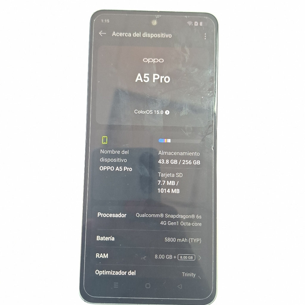 CELULAR OPPO A5 PRO CPH2711 (2025) 256 GB 8 GB RAM (SEMINUEVO)
