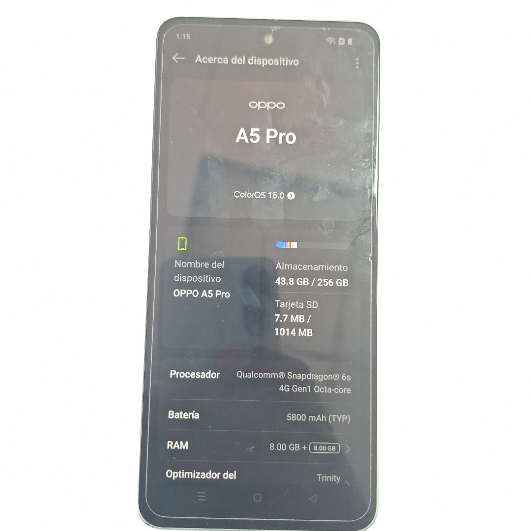 CELULAR OPPO A5 PRO CPH2711 (2025) 256 GB 8 GB RAM (SEMINUEVO)