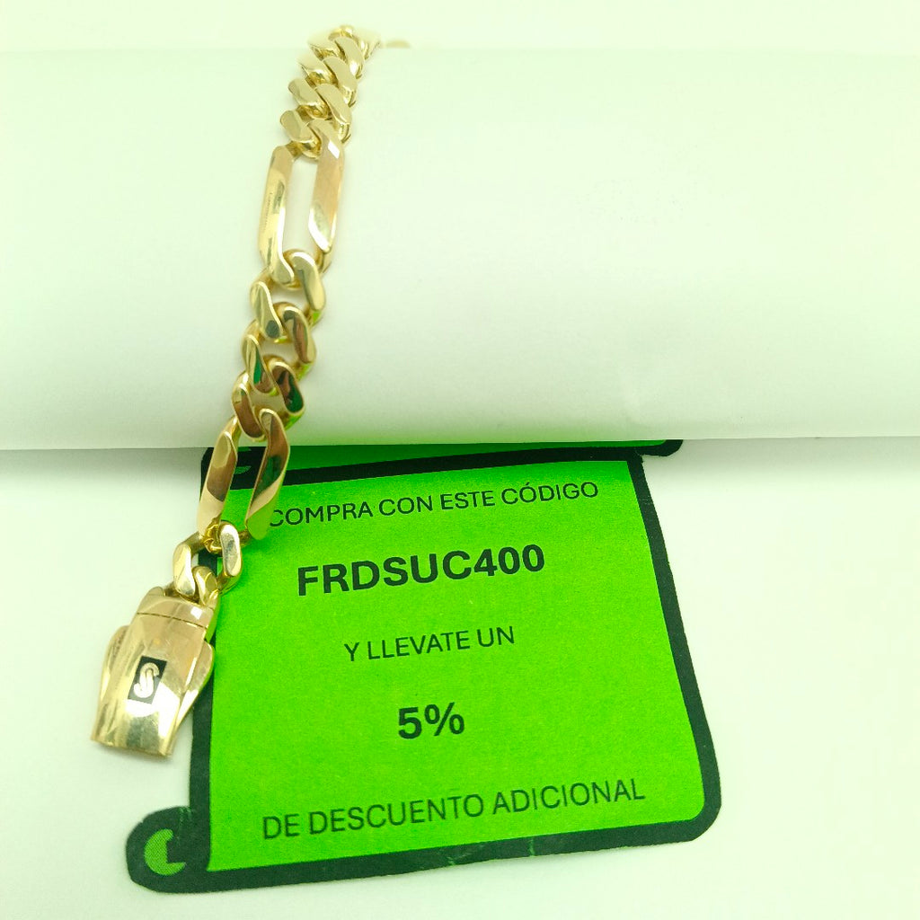 PULSERA MONACO ORO 14K 9.3 (NUEVO)