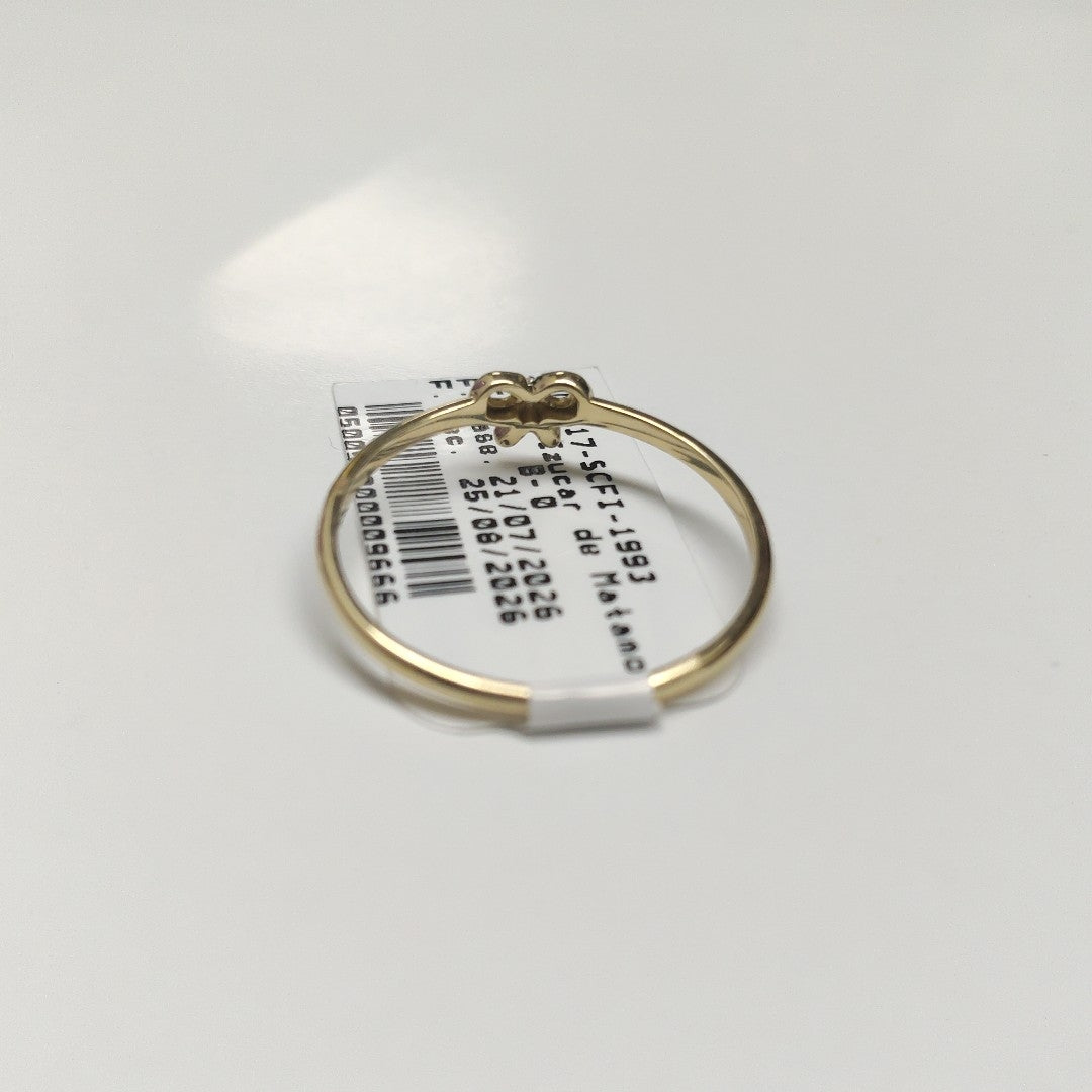 ANILLO ANILLITO FIG MOÑO C CIRCONIAS 14K 8 TALLA 1 GR (NUEVO)
