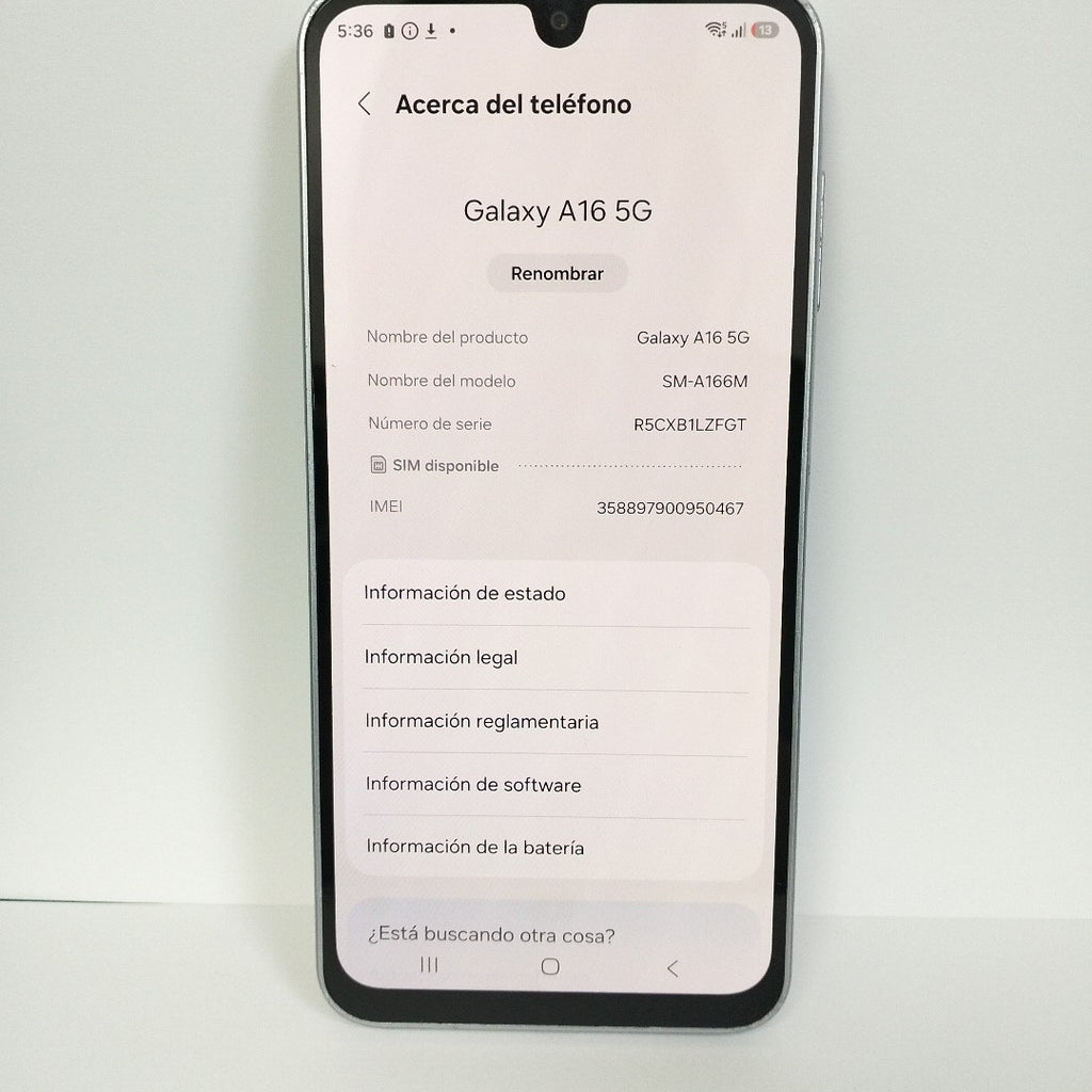 CELULAR SAMSUNG GALAXY A16 5G SM-A166M (2024) 128 GB 4 GB RAM (SEMINUEVO)