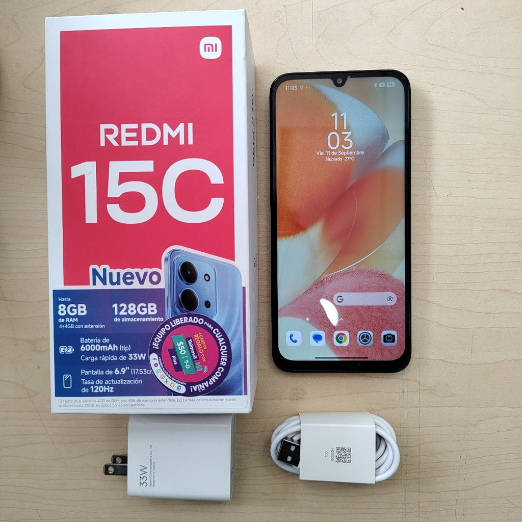 CELULAR XIAOMI REDMI 15C 25078RA3EL (2025) 128 GB 4 GB RAM (SEMINUEVO)