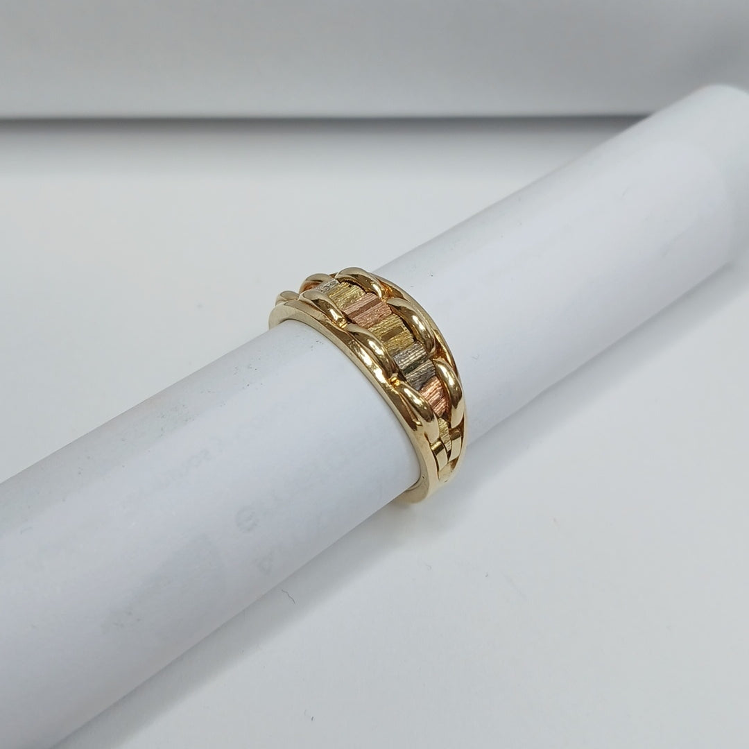 ANILLITO ORO COMBINADO 14 K 3,90 GRMS (SEMINUEVO)