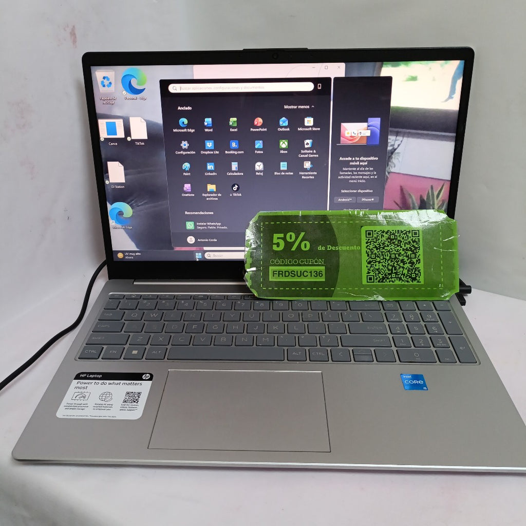 LAPTOP HP 15-FD0005DX (2024) 512 GB SSD 8 GB RAM (SEMINUEVO)