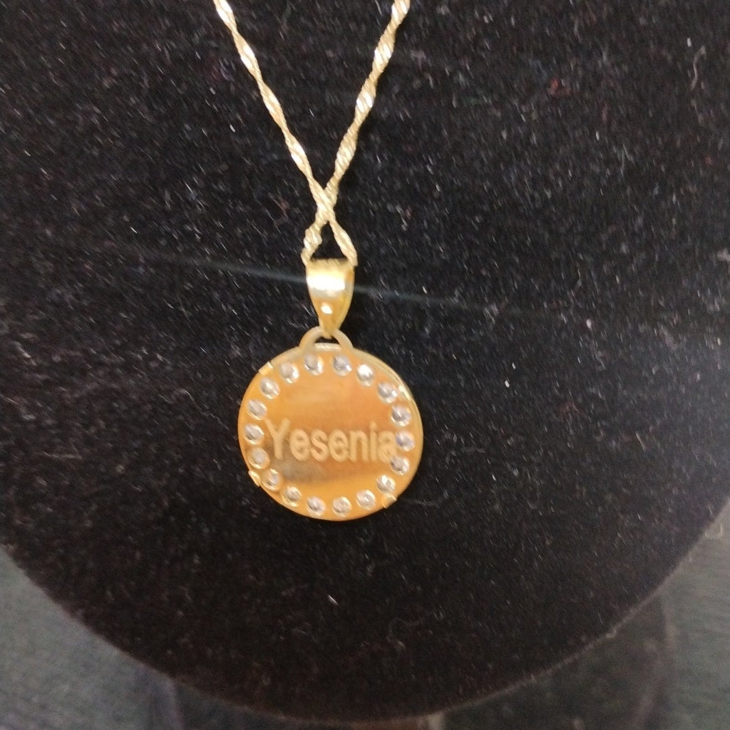 CADENA, MEDALLA RELIGIOSA ORO 10 K 2.1 GRMS (SEMINUEVO)