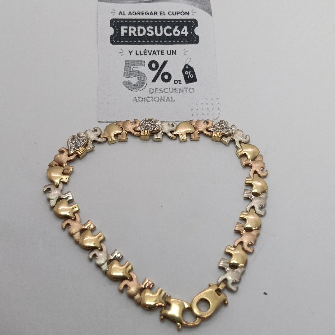 PULSERA ORO COMBINADO 14 K 9,50 GRMS (SEMINUEVO)