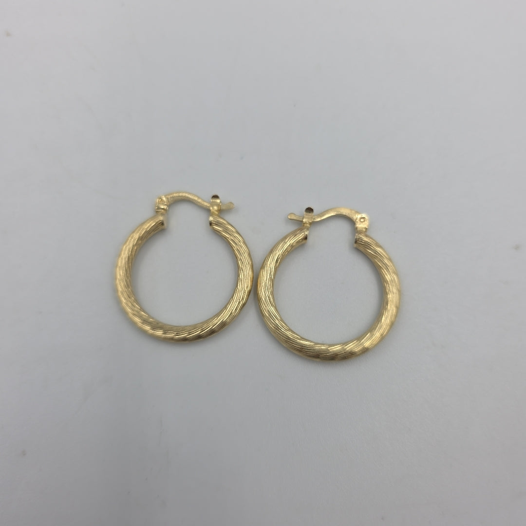 ARETES TEJIDO ARRACADAS ASTRIADAS 14K 2.8 GR (NUEVO)