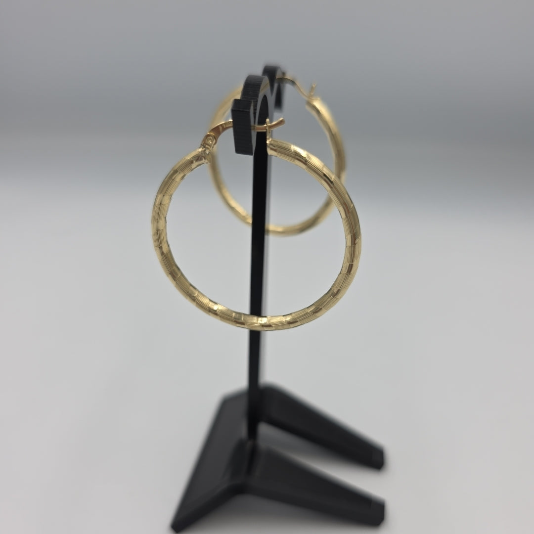 ARETES ARRACADA LABRADA 10K 4 GR (NUEVO)
