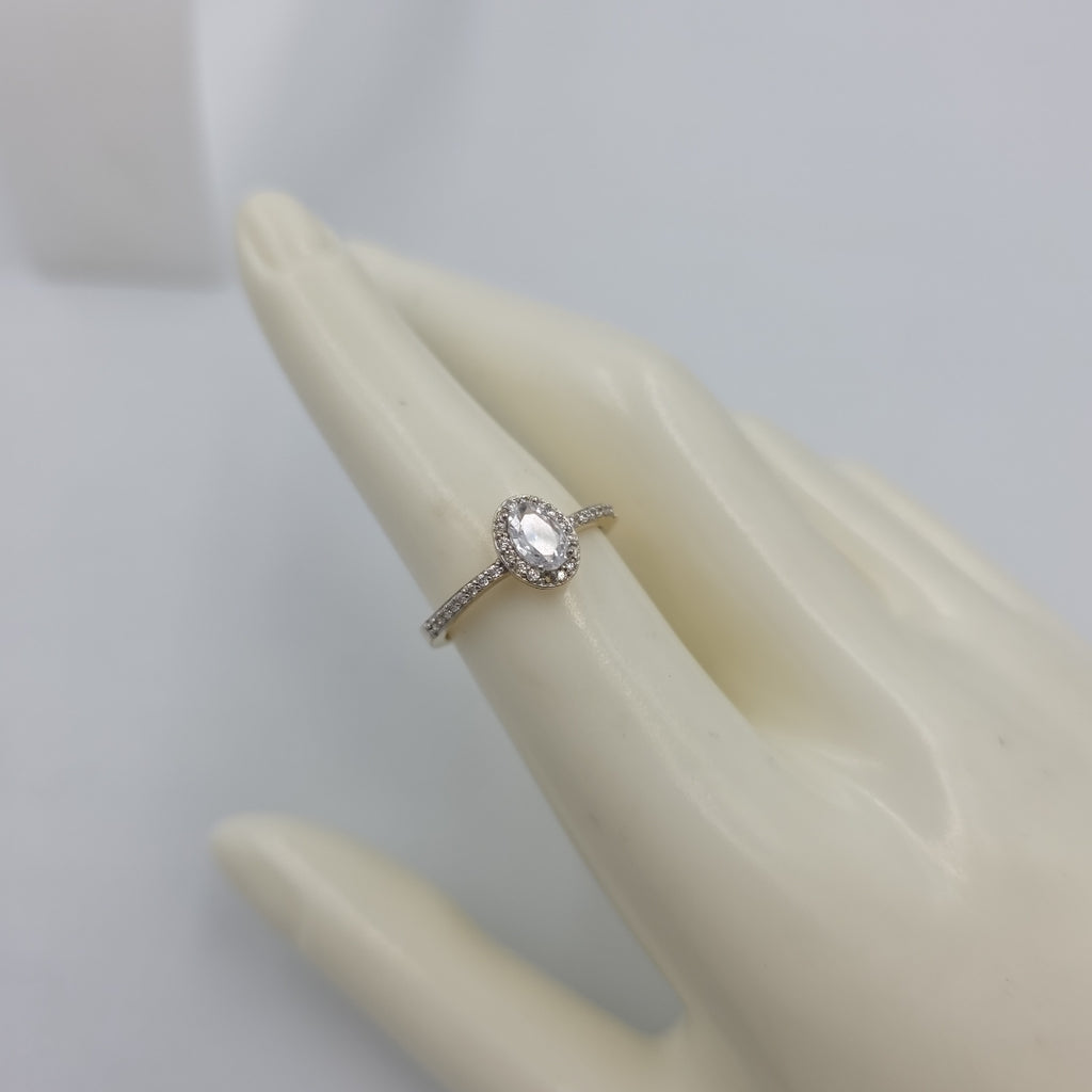 ANILLO ANILLITO C CIRCONIAS 14K 7 TALLA 2 GR (NUEVO)