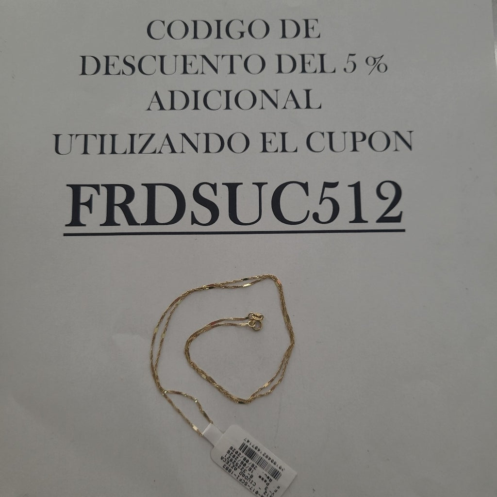 CADENA ORO 10 K 0,80 GRMS (SEMINUEVO)