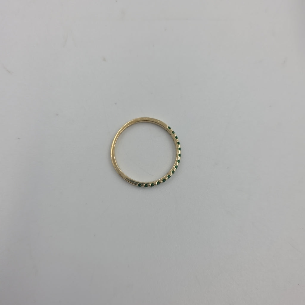 ANILLO ANILLITO MEDIA CHURUMBELA C PDRAS COLOR VERDE 14K 9 TALLA 1.7 GR (NUEVO)