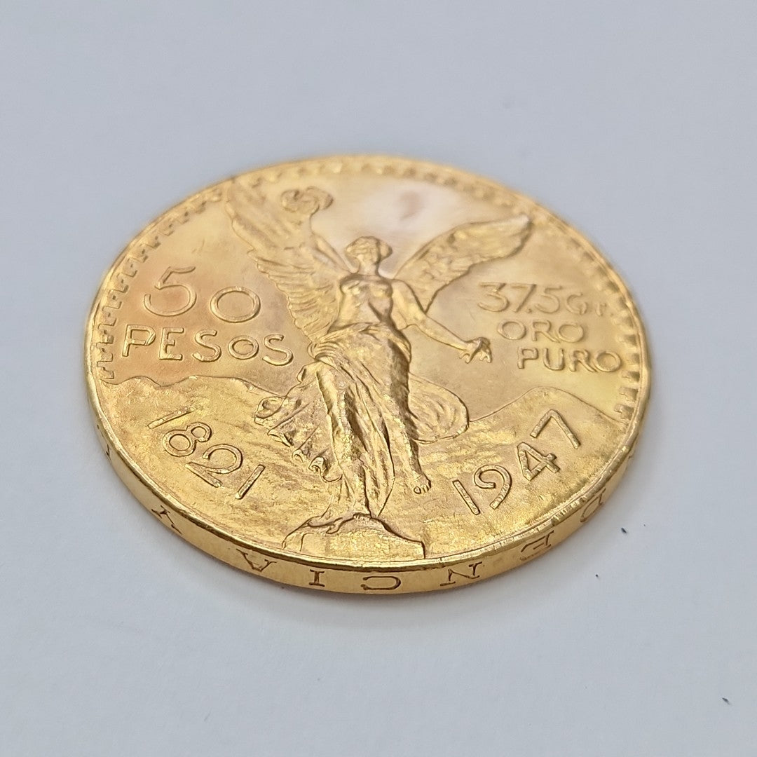 K1 41,60 GRMS 21 K IDENTIFICACIÓN MONEDA NOMINATIVA MONEDAS PESOS 50 PESOS (SEMINUEVO)