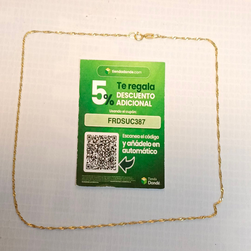 CADENA ORO 14 K 0,90 GRMS (SEMINUEVO)