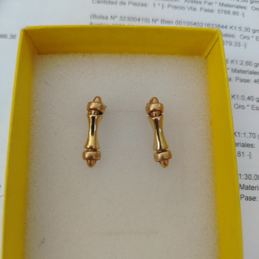 ARETES PAR ORO 14 K 2,00 GRMS (SEMINUEVO)